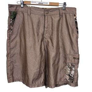 Realtree men’s cargo shorts camouflage‎ size large side pockets
